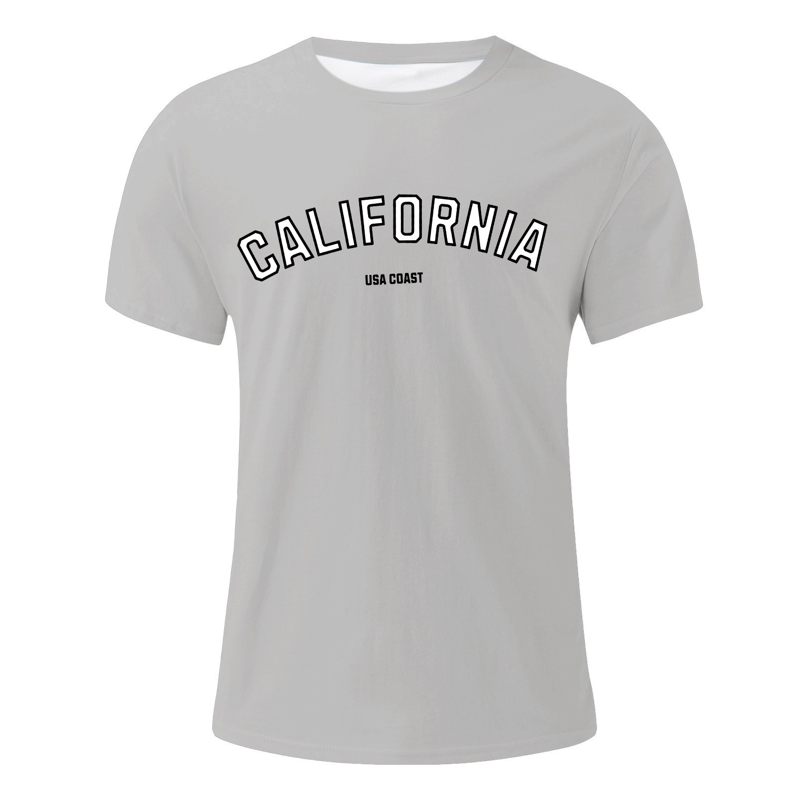 thumbnail image 2 of Camiseta oversize de verano para hombre - Cuello redondo y manga corta con estampado urbano - Camiseta deportiva holgada e informal, 2 of 5